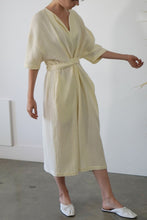 Load image into Gallery viewer, Cotton gauze half sleeve waist tie dress
