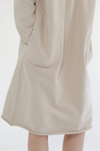 Load image into Gallery viewer, Garment dye cotton fleece Hoodie dress
