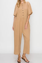 Load image into Gallery viewer, Button-down volume sleeve jumpsuit
