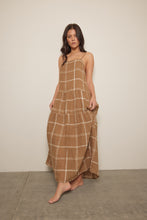 Load image into Gallery viewer, Plaid spaghetti tiered dress
