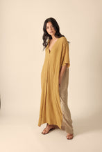 Load image into Gallery viewer, Double v- neck pullover silk blend dress
