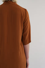Load image into Gallery viewer, Shawl neck draped midi dress
