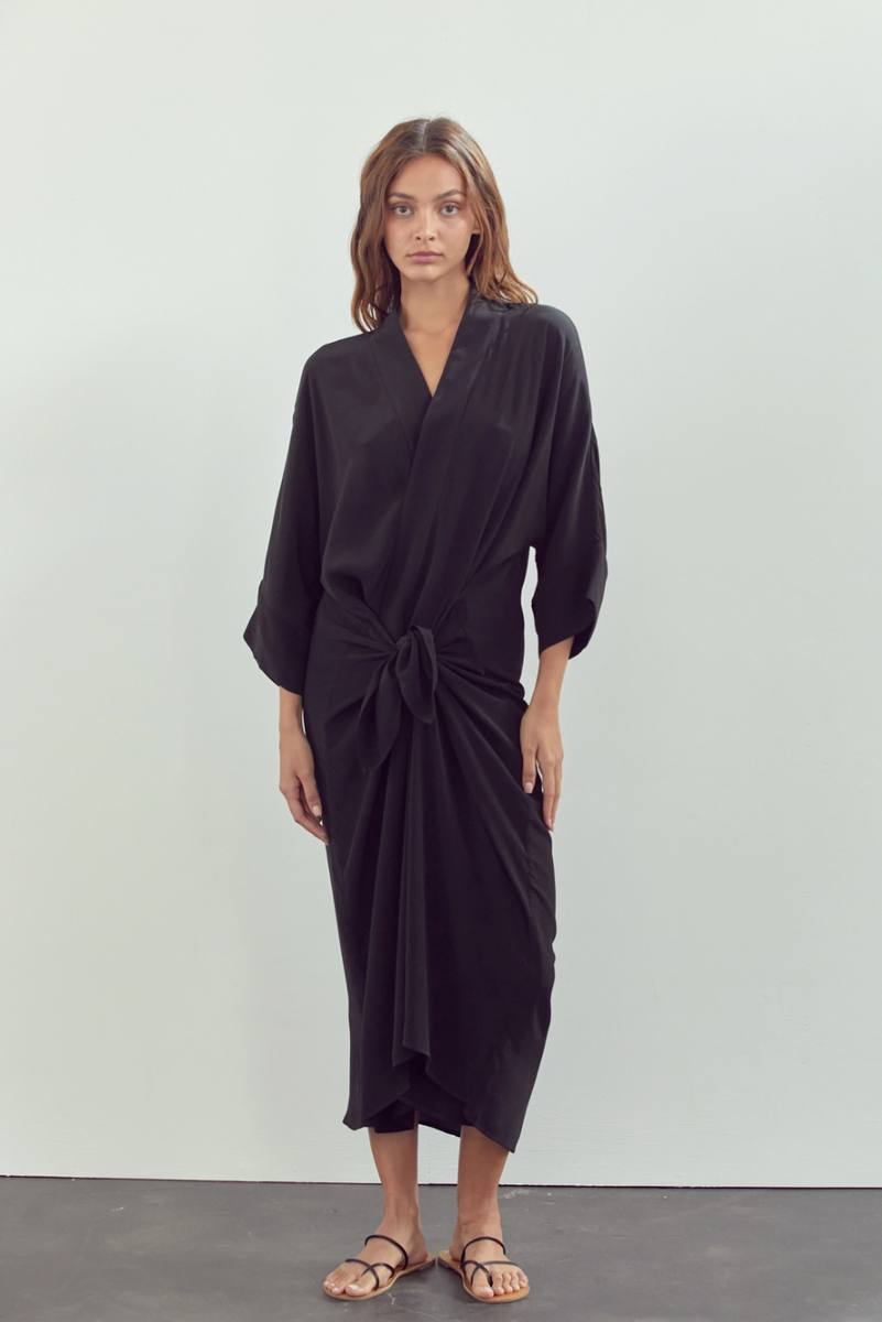 Front tie midi dress – amente