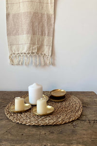 Brass plate round: small