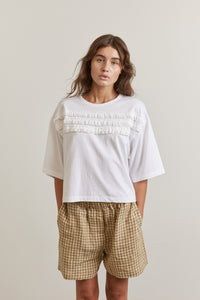 Ruffled Half sleeve Cotton T-shirt